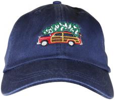 Baseball Hat - Woodie and Tree on Navy Blue