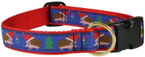 Holiday Hedgehog - 1-inch Ribbon Dog Collar