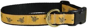 Honey Bees - 1-inch Ribbon Dog Collar
