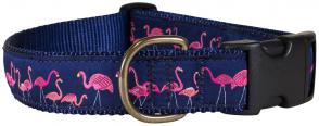 Yard Flamingo - 1.25-inch Ribbon Dog Collar