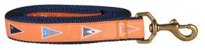 Melon Burgees - 1-inch Ribbon Dog Leash