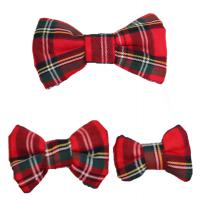 Dog Bow Tie - Red Scottish Tartan