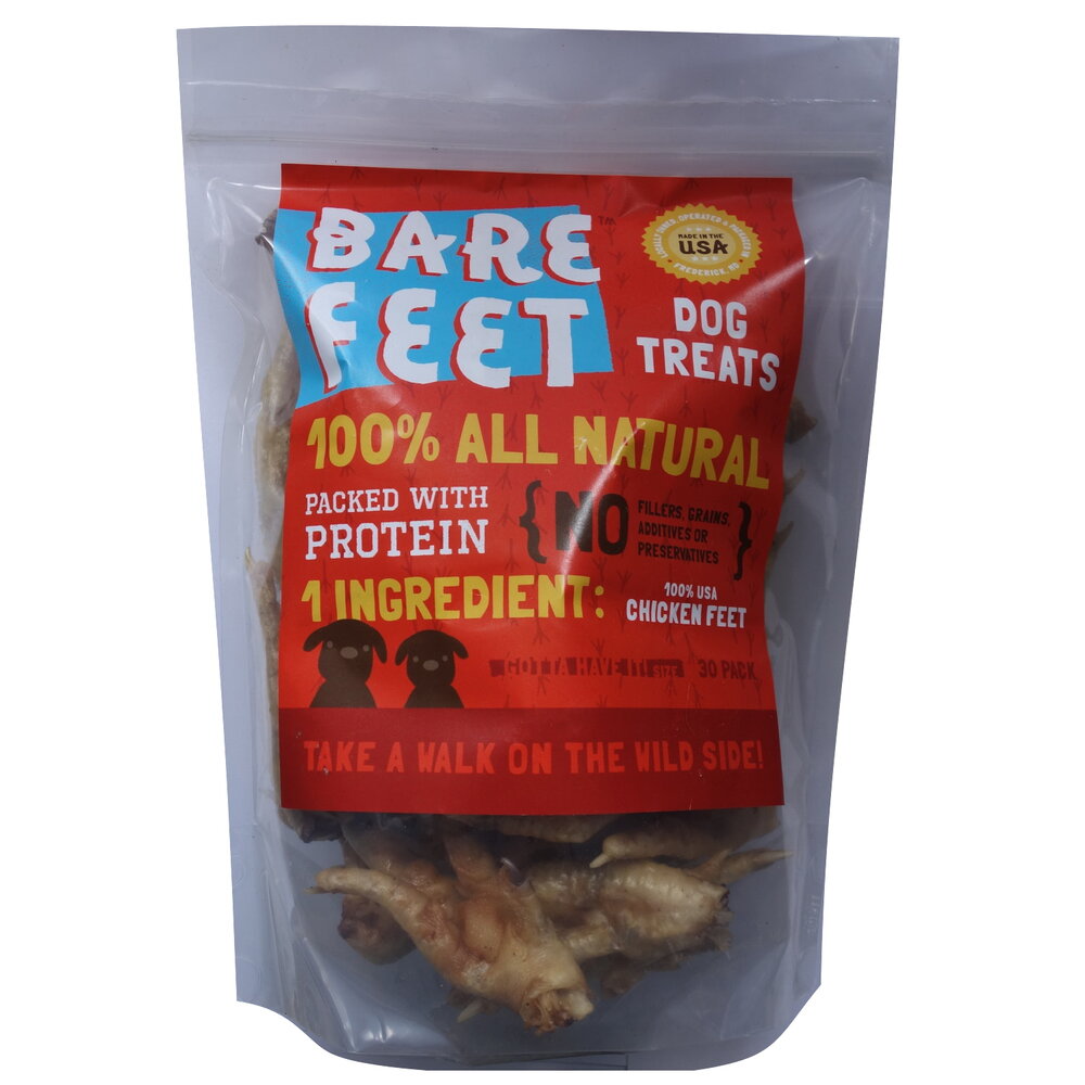 Dehydrated Chicken Feet Dog Treat - 30 Pack