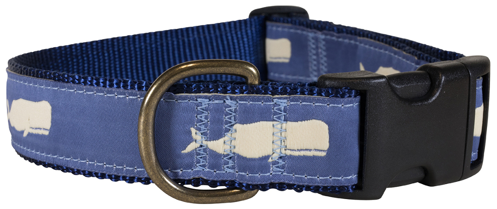 Moby Whale (Blue) - Ribbon Dog Collar