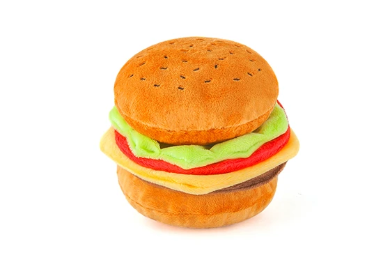 Jeffers Plush Hamburger & Hot Dog Dog Toys - Jeffers