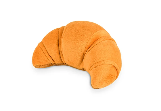 Small Dog Plush Squeaker Toys: Croissant & Butter Pat Small Dog