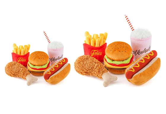play-crinkly-and-squeaky-plush-dog-toys-fast-food-set-1
