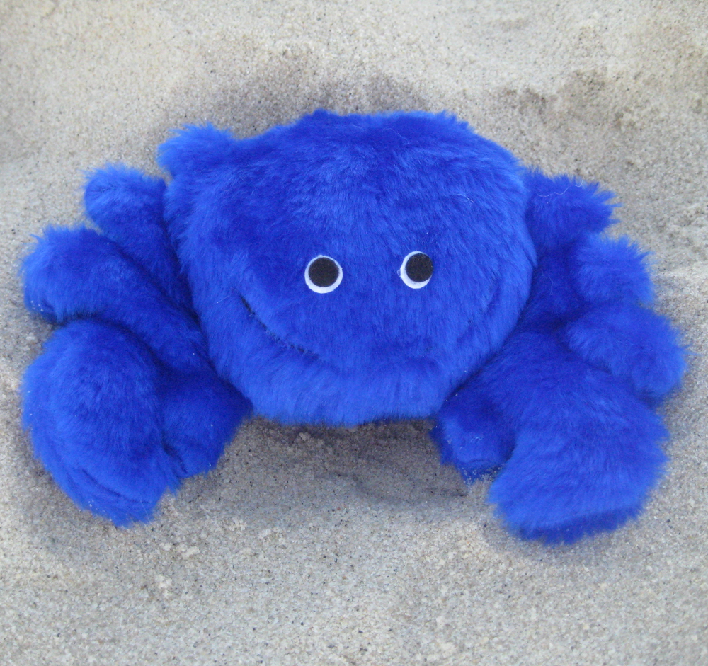 10" K&M Wild Republic Kelby The Blue Crab Stuffed Plush Blue Red & Brown 