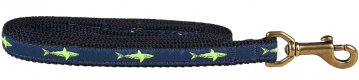 bc-5_8-inch-ribbon-dog-leash-lime-shark-on-navy-blue-1