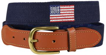 Belt - Bermuda Embroidered  - US Flag