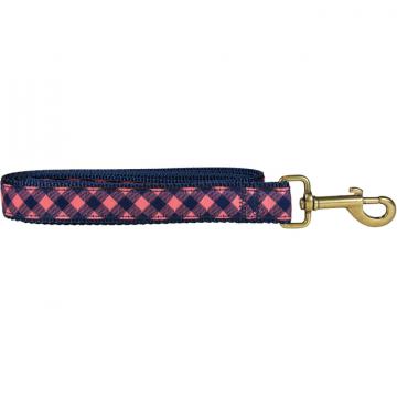 bc-Buffalo-Plaid-Dog-Lead---Pink-and-Navy---1-inch