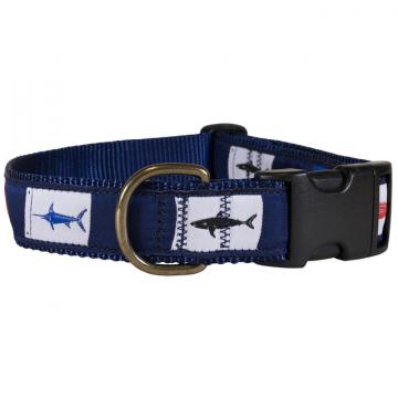 bc-Fish-Flags--Blue--Dog-Collar---1.25-inch