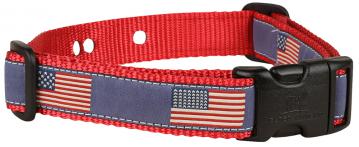 Historical American Flags Underground Fence Dog Collar - 1-inch