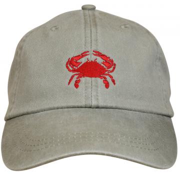 bc-baseball-hat-red-crab-on-stone