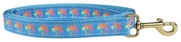 bc-ribbon-dog-leash-neon-palms-1-inch