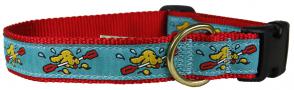 Doggie Paddle - 1-inch Ribbon Dog Collar