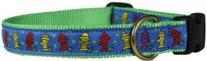 Fire Hydrant - 1-inch Ribbon Dog Collar