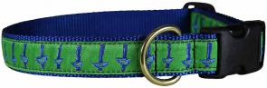 Hadlock (Blue Over You) - 1-inch Ribbon Dog Collar