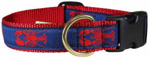 Lobster (Red & Navy Blue) - Ribbon Dog Collar