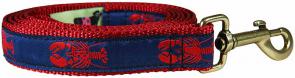 Lobster (Blue & Red) - Ribbon Dog Leash