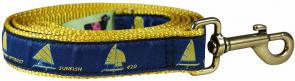 One Design (Navy Blue) - 1-inch Ribbon Dog Leash