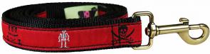 Pirate (Blood Red) - 1-inch Ribbon Dog Leash