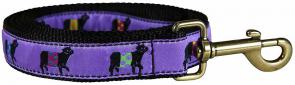 Beltie Cow (Purple) - 1-inch Ribbon Dog Leash