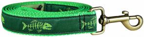 Rogue Fish (Lime Green) - 1-inch Ribbon Dog Leash