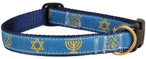 Hanukka - 1-inch Ribbon Dog Collar