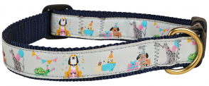 Animal Party - 1-inch Ribbon Dog Collar