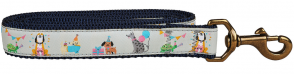 Animal Party - 1-inch Ribbon Dog Leash