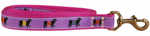 Purple Beltie - 1-inch Ribbon Dog Leash