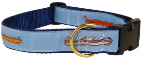 Classic Lake Boats - 1.25-inch Ribbon Dog Collar