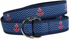 Belt - D-Ring - Ahoy Anchor - Navy