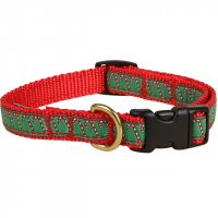 Candy Canes 5/8-inch Ribbon Dog Collar