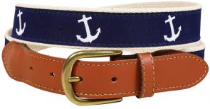 Belt - Leather Tab - Classic Anchor