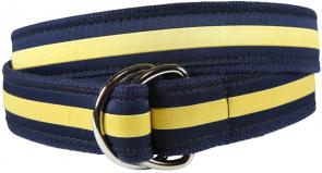 Classic Stripe D-Ring - Yellow & Navy