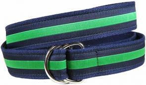 Classic Stripe D-Ring - Green & Navy