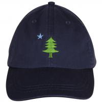 Baseball Hat - Maine Flag Tree & Star - Navy