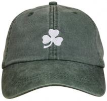 Baseball Hat - White Shamrock - Spruce