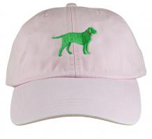 Baseball Hat - Green Lab on Pink