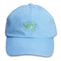 Baseball Hat - Lime Crab on Light Blue