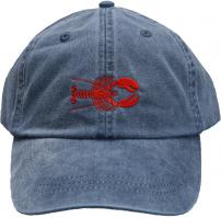 Baseball Hat - Red Lobster on Washed Navy Blue