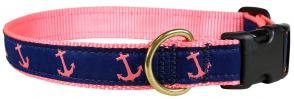 Anchor (Pink & Blue) - Ribbon Dog Collar