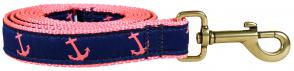 Anchor (Pink & Blue) - Ribbon Dog Leash