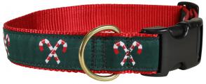 Candy Canes - 1.25-inch Ribbon Dog Collar