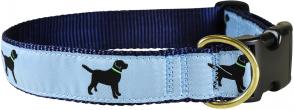 Labs (Dusty Blue) - 1.25-inch Ribbon Dog Collar