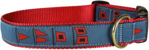 Hurricane Flags - 1.25-inch Ribbon Dog Collar