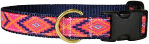 Southwest (Hot Pink) - 1-inch Ribbon Dog Collar