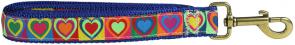 Hearts - 1-inch Ribbon Dog Leash